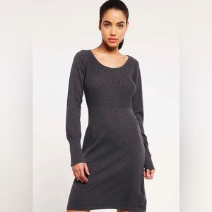 prAna Women's Grey Zora Sweater Dress Charcoal Size: XSmall
